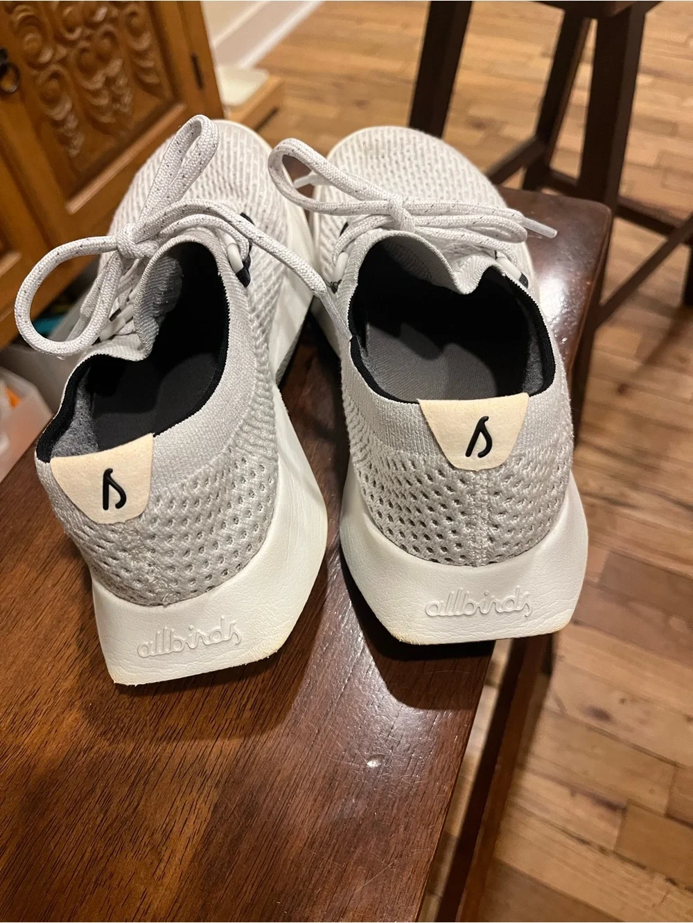 allbirds Women's Athletic Sneakers in white and gray size 8